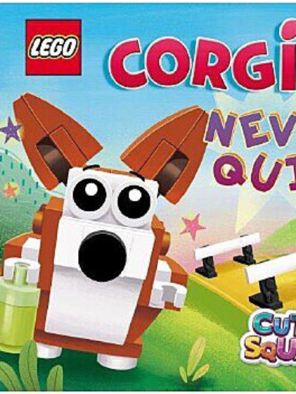 Lego Corgis Never Quit Cute Squad - Red Brown White